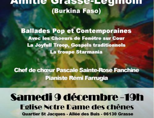 Retenez la date: samedi 9 decembre -Concert des Coeurs de Fenetre sur Cours et des voix d’Euterpe au profit de AGL